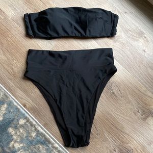 Aerie Bandeau and High Waisted Bikini